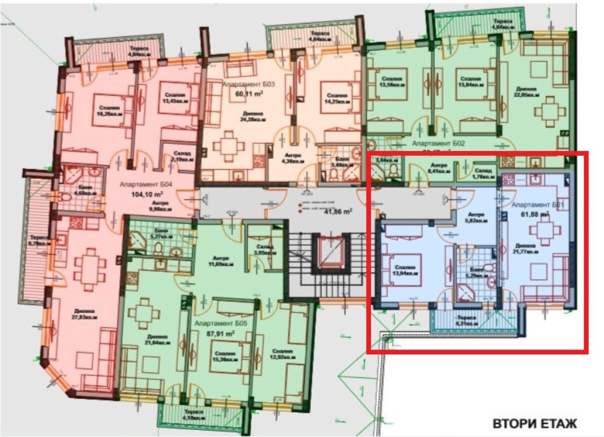 Двустаен апартамент в Айтос - 74 кв.м за 484 €/кв.м - Снимка #1