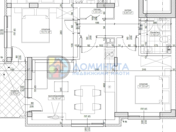 Тристаен апартамент в Приморско - 84 кв.м за 1449 €/кв.м - Снимка #1
