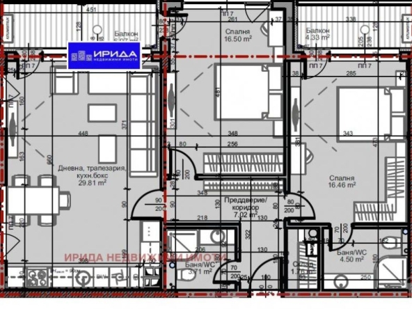 Тристаен апартамент в София, Младост 4 - 122 кв.м за 1857 €/кв.м - Снимка #1