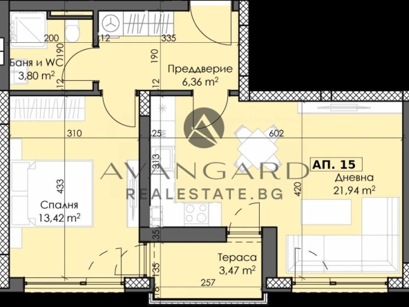 Двустаен апартамент в Пловдив, Тракия - 73 кв.м за 576 €/кв.м - Снимка #1