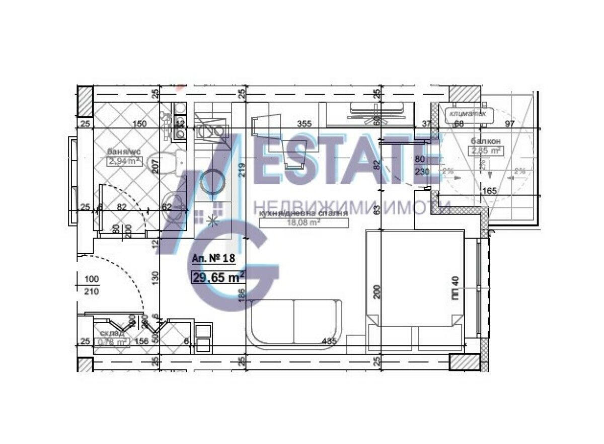 Едностаен апартамент в Китен - 35 кв.м за 1207 €/кв.м - Снимка #1