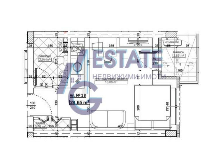 Едностаен апартамент в Китен - 35 кв.м за 616 €/кв.м - Снимка #1