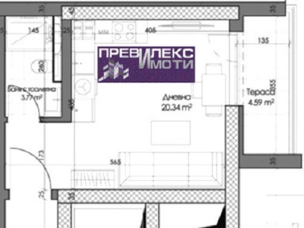 Едностаен апартамент в Пловдив, Кършияка - 44 кв.м за 990 €/кв.м - Снимка #1