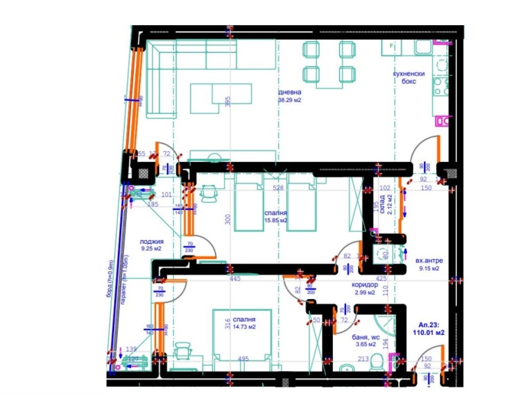 Тристаен апартамент в Бургас, Меден рудник - зона Д - 134 кв.м за 799 €/кв.м - Снимка #1