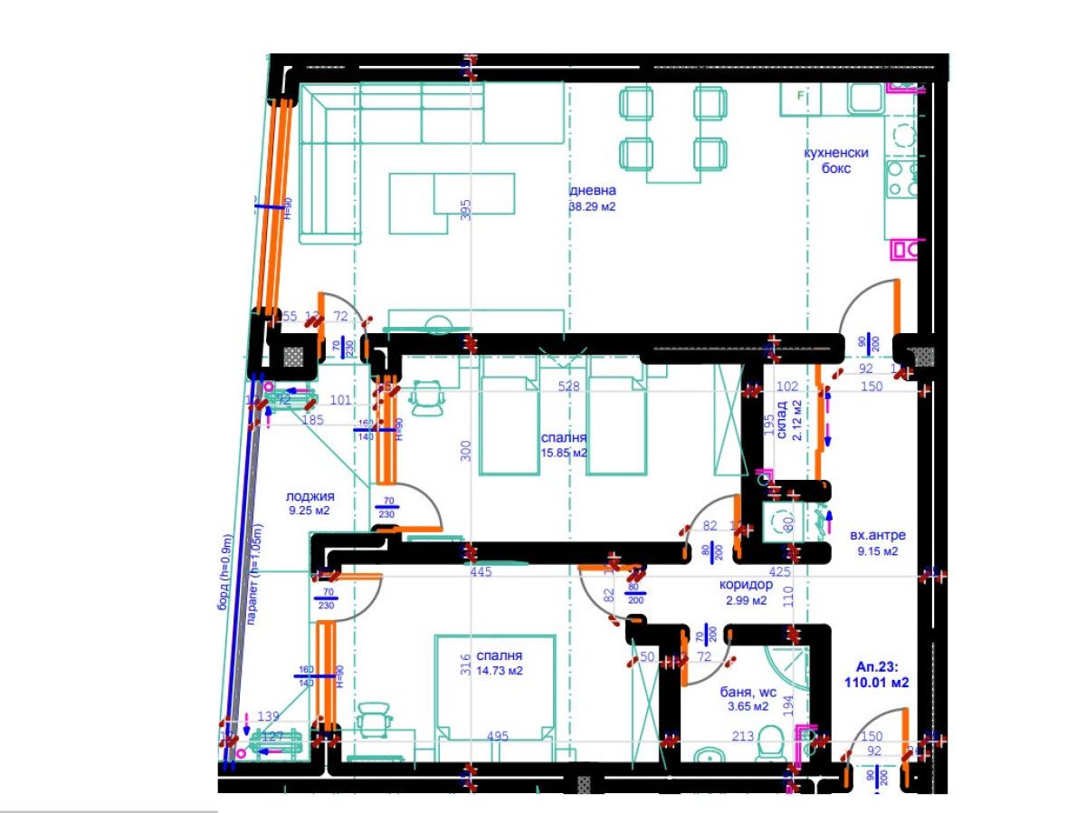 Тристаен апартамент в Бургас, Меден рудник - зона Д - 134 кв.м за 900 €/кв.м - Снимка #1