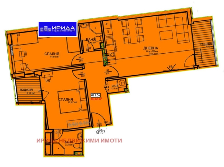 Тристаен апартамент в София, Център - 107 кв.м за 2244 €/кв.м - Снимка #1