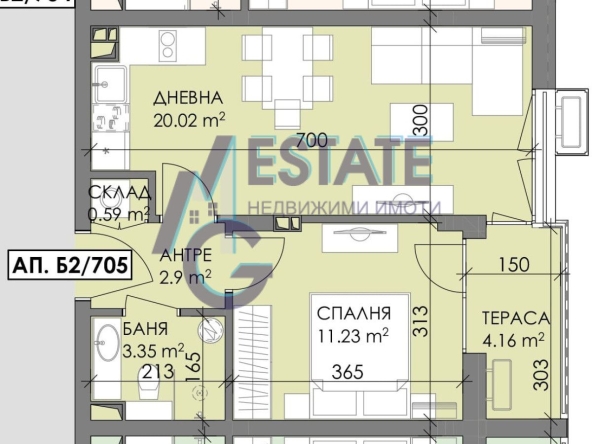 Двустаен апартамент в Бургас, Меден рудник - зона В - 58 кв.м за 1087 €/кв.м - Снимка #1