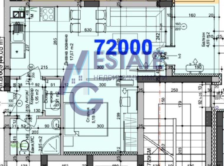 Двустаен апартамент в Бургас, Изгрев - 50 кв.м за 735 €/кв.м - Снимка #1