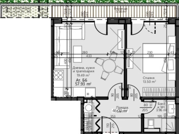 Двустаен апартамент в Бургас, Сарафово - 68 кв.м за 1243 €/кв.м - Снимка #1