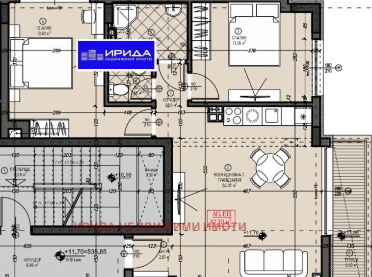 Тристаен апартамент в София, Левски В - 93 кв.м за 1645 €/кв.м - Снимка #1