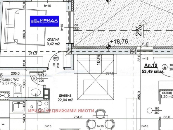 Двустаен апартамент в София, Надежда 4 - 54 кв.м за 1982 €/кв.м - Снимка #1