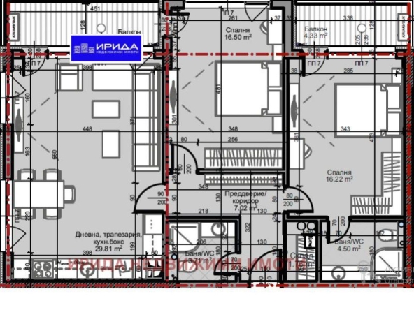 Тристаен апартамент в София, Младост 4 - 121 кв.м за 1901 €/кв.м - Снимка #1
