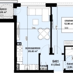Двустаен апартамент в Бургас, Изгрев - 61 кв.м за 1558 €/кв.м - Снимка #1