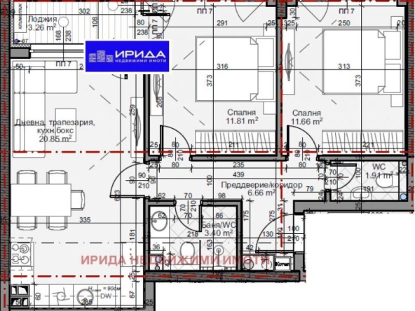Тристаен апартамент в София, Младост 4 - 82 кв.м за 2043 €/кв.м - Снимка #1