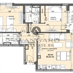 Тристаен апартамент в Пловдив, Тракия - 96 кв.м за 1095 €/кв.м - Снимка #1