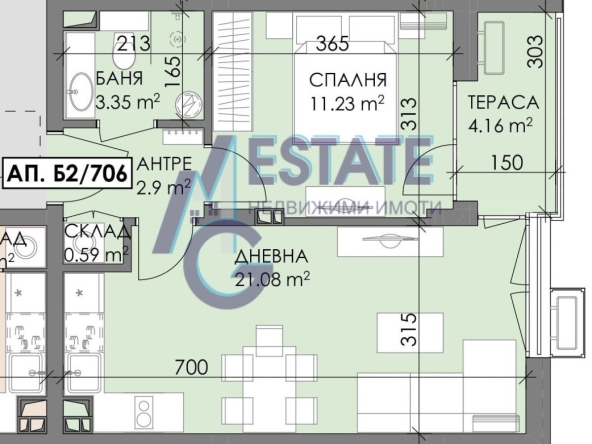 Двустаен апартамент в Бургас, Меден рудник - зона В - 59 кв.м за 1085 €/кв.м - Снимка #1