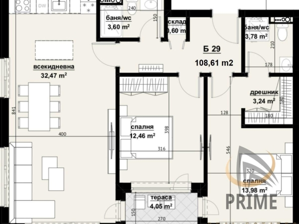 Тристаен апартамент в Бургас, Изгрев - 109 кв.м за 2098 €/кв.м - Снимка #1