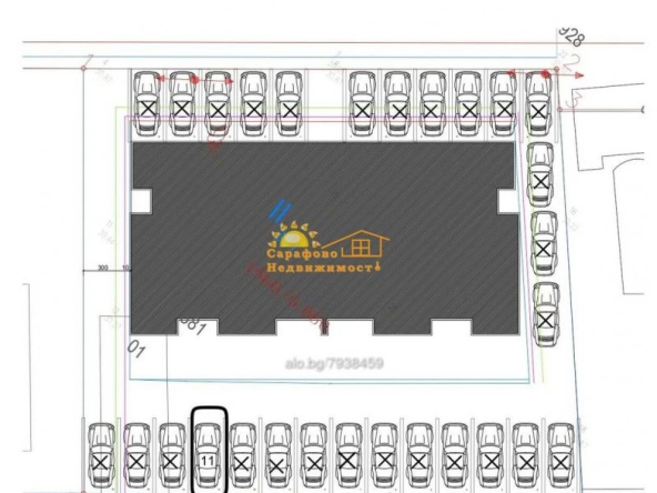 Гараж / Паркомясто в Бургас, Сарафово - 11 кв.м за 1000 €/кв.м - Снимка #1