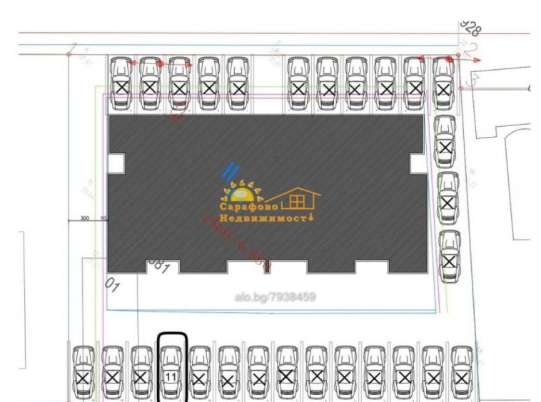 Гараж / Паркомясто в Бургас, Сарафово - 11 кв.м за 1000 €/кв.м - Снимка #1