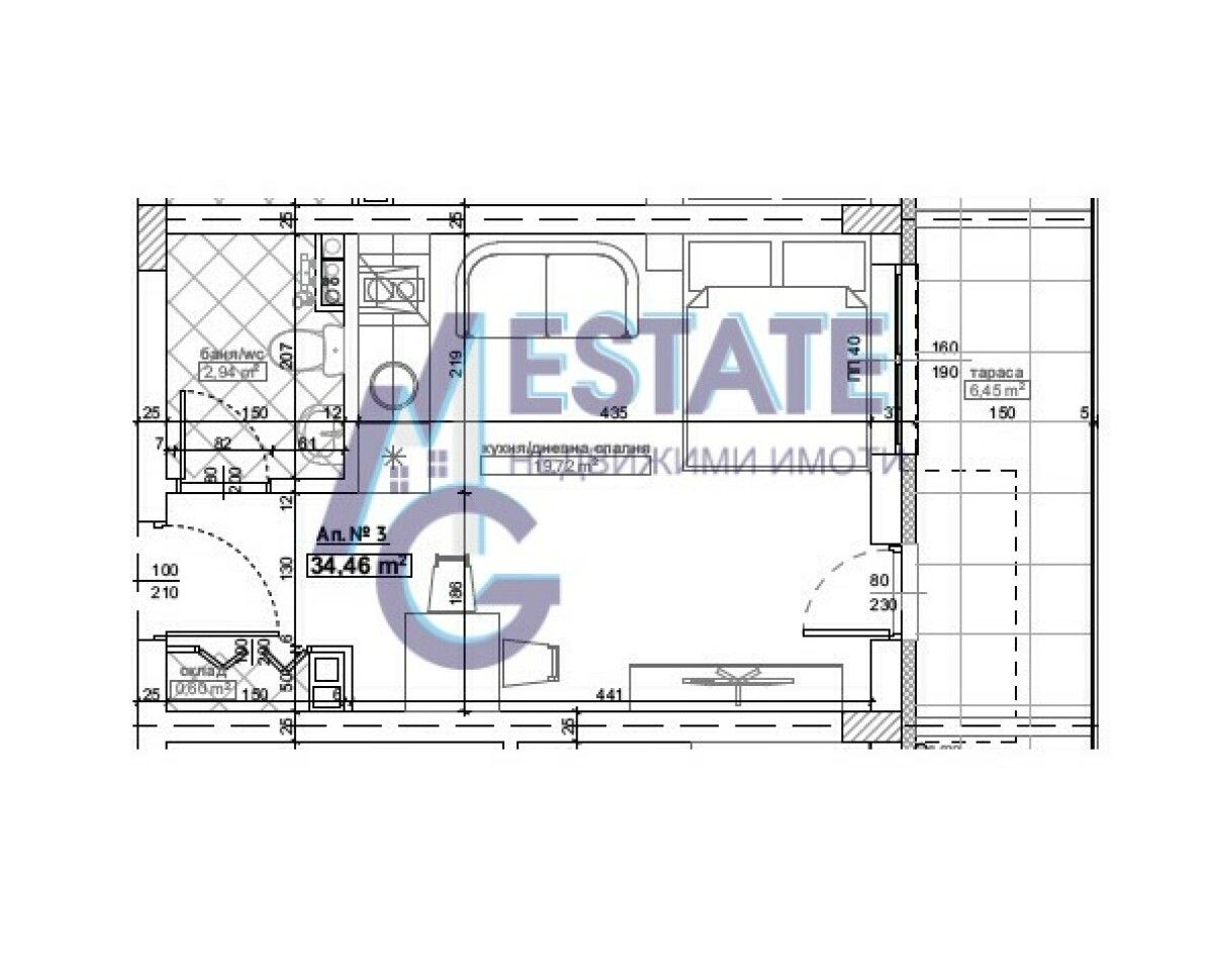 Едностаен апартамент в Китен - 41 кв.м за 1198 €/кв.м - Снимка #1