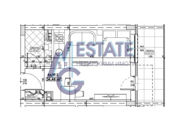 Едностаен апартамент в Китен - 41 кв.м за 1198 €/кв.м - Снимка #1