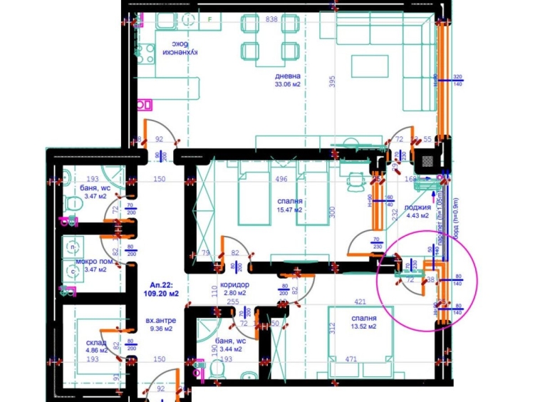 Тристаен апартамент в Бургас, Меден рудник - зона Д - 131 кв.м за 900 €/кв.м - Снимка #1