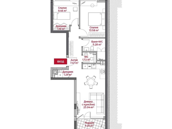 Тристаен апартамент в София, Младост 4 - 85 кв.м за 1589 €/кв.м - Снимка #1