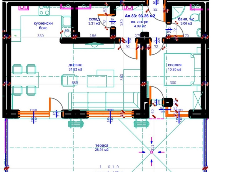 Двустаен апартамент в Бургас, Меден рудник - зона Д - 106 кв.м за 1096 €/кв.м - Снимка #1