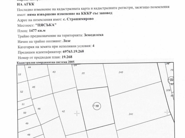 Парцел в с. Страшимирово, Област Варна - 1477 кв.м за 17 €/кв.м - Снимка #1