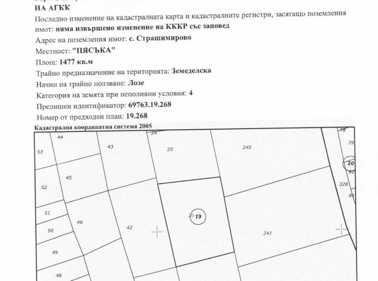 Парцел в с. Страшимирово, Област Варна - 1477 кв.м за 17 €/кв.м - Снимка #1