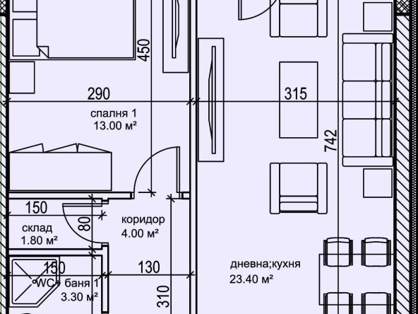 Двустаен апартамент в Пловдив, Кършияка - 69 кв.м за 1600 €/кв.м - Снимка #1
