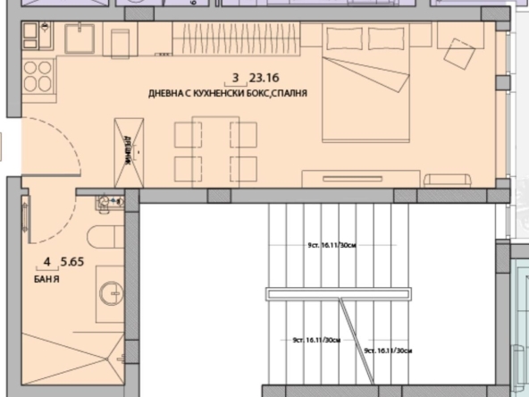 Едностаен апартамент в София, Малинова долина - 39 кв.м за 2049 €/кв.м - Снимка #1