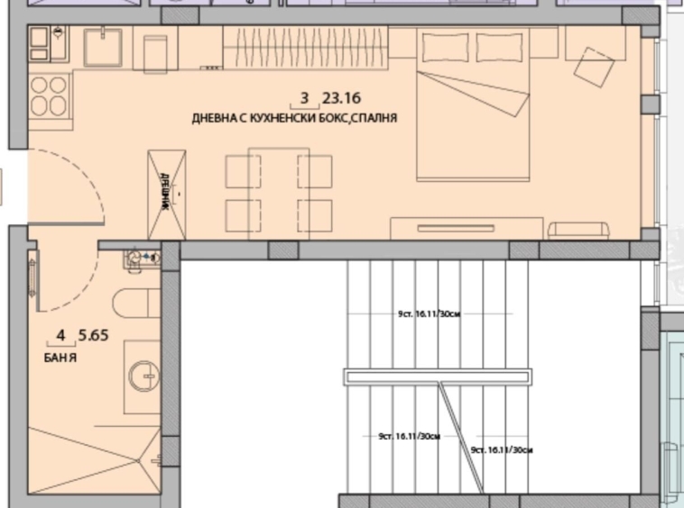 Едностаен апартамент в София, Малинова долина - 39 кв.м за 2049 €/кв.м - Снимка #1