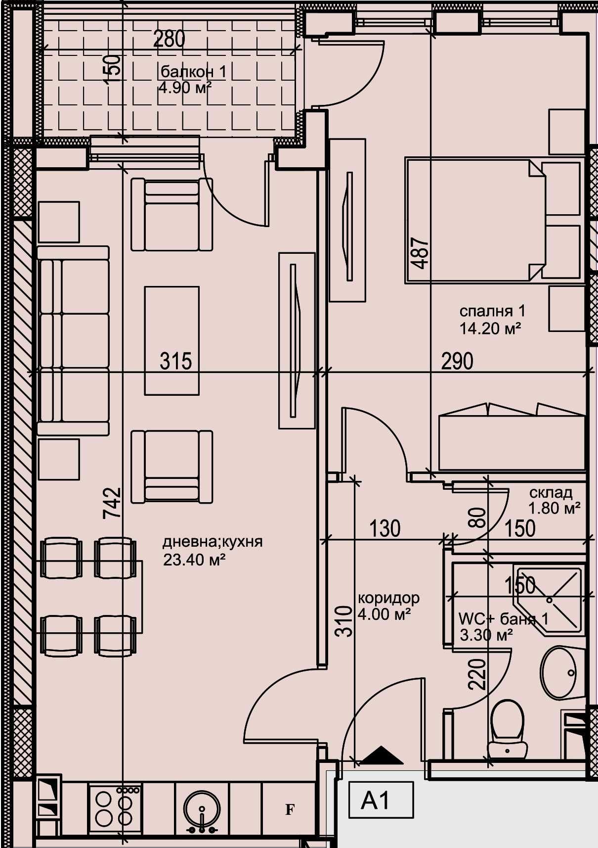 Двустаен апартамент в Пловдив, Кършияка - 71 кв.м за 1400 €/кв.м - Снимка #1