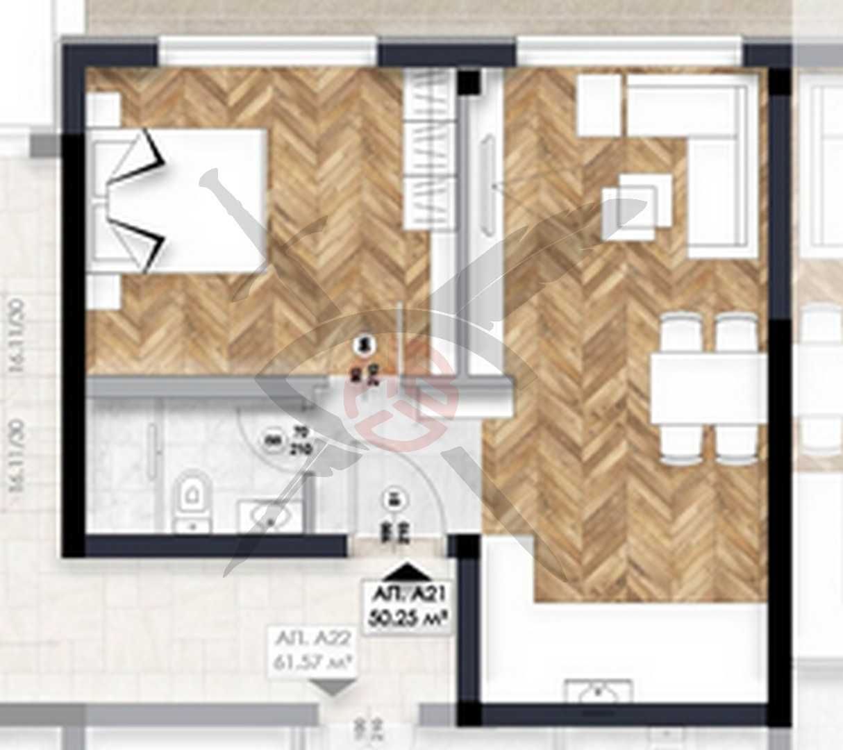 Двустаен апартамент в София, Люлин 6 - 59 кв.м за 1599 €/кв.м - Снимка #1