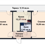 Двустаен апартамент в Варна, Цветен квартал - 61 кв.м за 2294 €/кв.м - Снимка #1