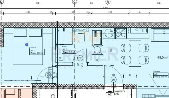 Двустаен апартамент в Варна, Лятно кино Тракия - 69 кв.м за 2580 €/кв.м - Снимка #1