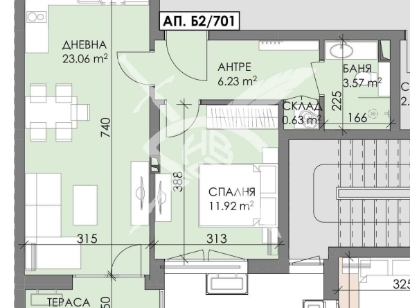 Двустаен апартамент в Бургас, Меден рудник - зона А - 58 кв.м за 1018 €/кв.м - Снимка #1