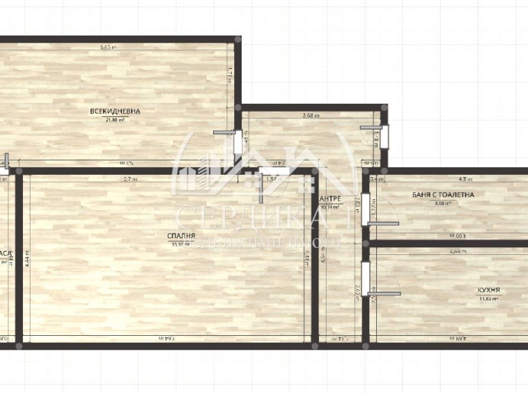 Двустаен апартамент в София, Зона Б-5-3 - 60 кв.м за 2765 €/кв.м - Снимка #1