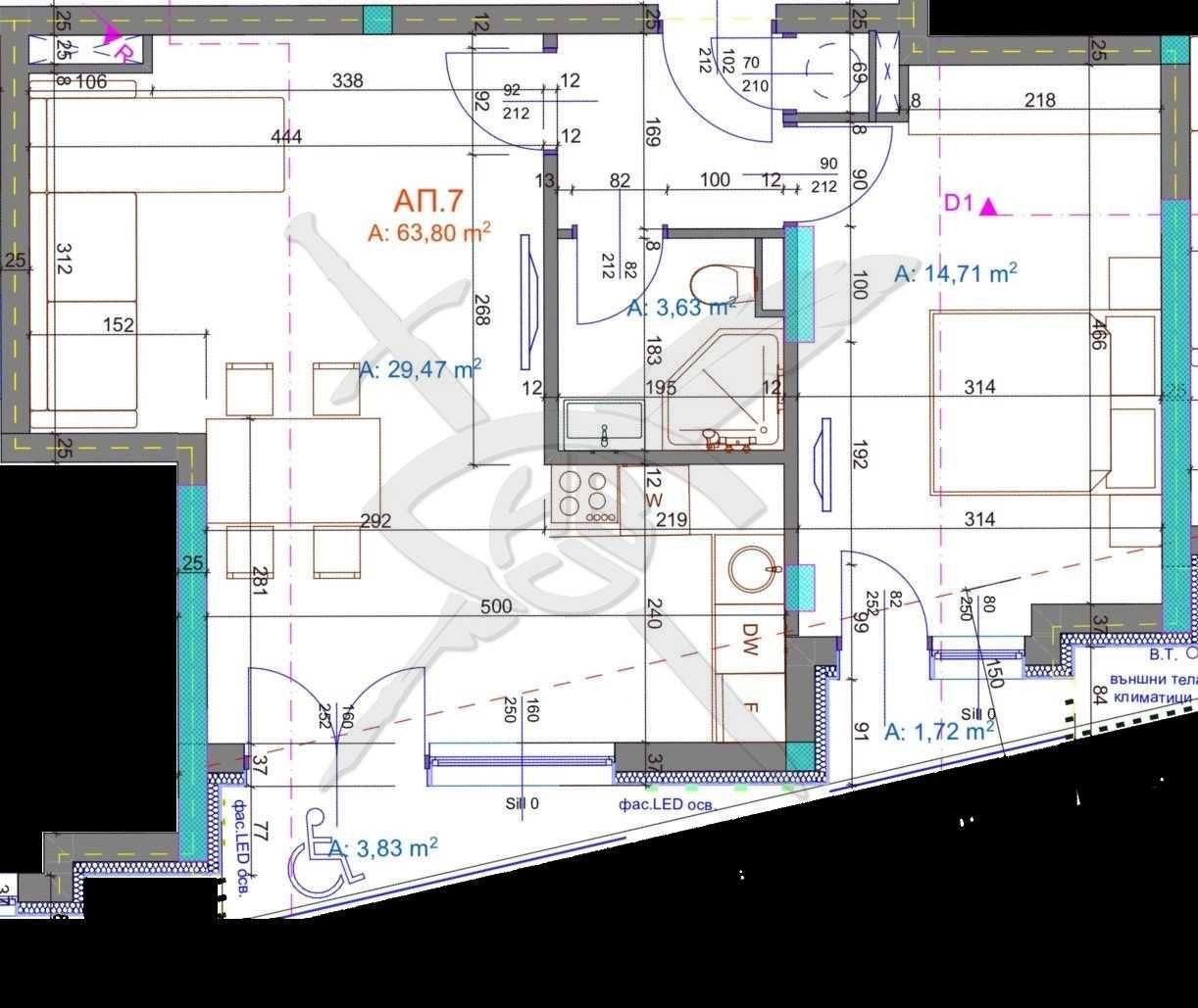 Двустаен апартамент в Бургас, Братя Миладинови - 74 кв.м за 1418 €/кв.м - Снимка #1