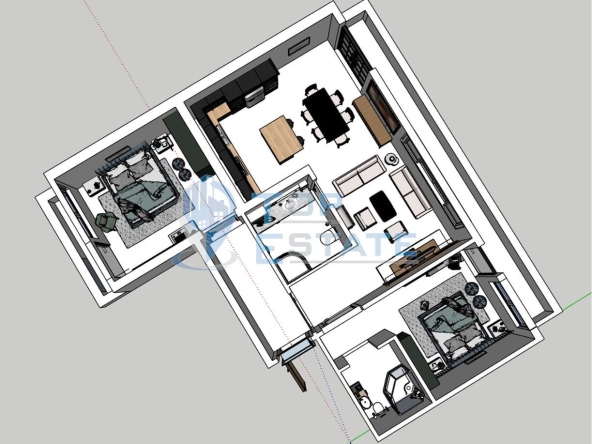 Тристаен апартамент в Велико Търново, Бузлуджа - 115 кв.м за 1160 €/кв.м - Снимка #1