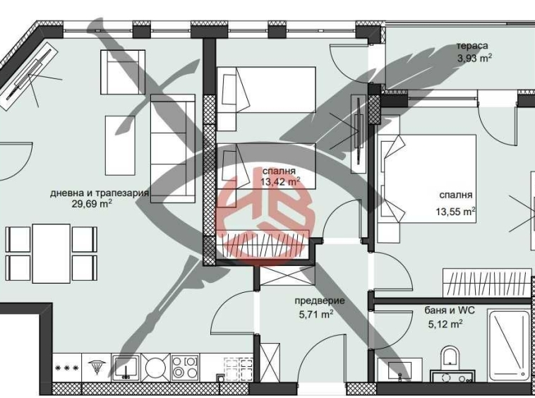 Тристаен апартамент в Пловдив, Христо Смирненски - 115 кв.м за 1048 €/кв.м - Снимка #1