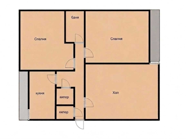 Тристаен апартамент в Перник, Мошино - 89 кв.м за 568 €/кв.м - Снимка #1