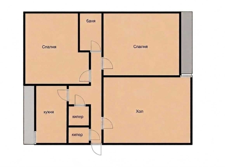 Тристаен апартамент в Перник, Мошино - 89 кв.м за 568 €/кв.м - Снимка #1