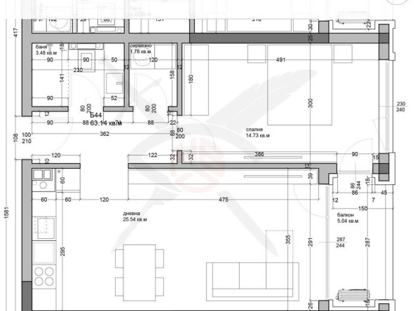 Двустаен апартамент в Варна, Аспарухово - 74 кв.м за 1061 €/кв.м - Снимка #1