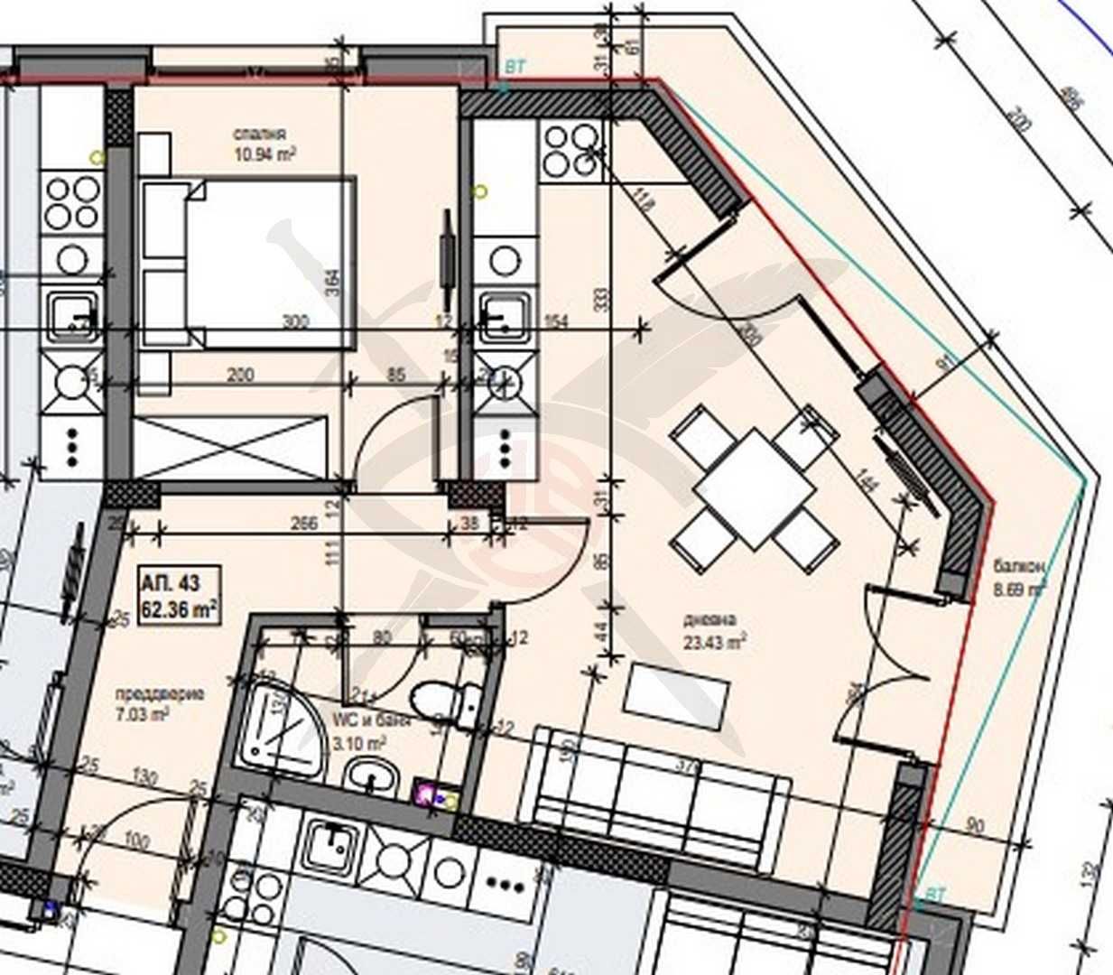 Двустаен апартамент в София, Банишора - 73 кв.м за 2304 €/кв.м - Снимка #1