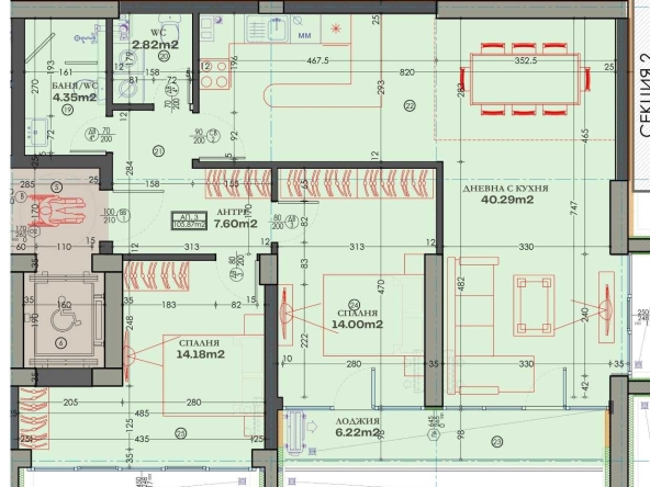 Тристаен апартамент в Пловдив, Тракия - 129 кв.м за 1154 €/кв.м - Снимка #1
