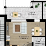 Едностаен апартамент в Пловдив, Остромила - 51 кв.м за 720 €/кв.м - Снимка #1