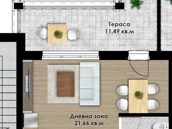Едностаен апартамент в Пловдив, Остромила - 51 кв.м за 720 €/кв.м - Снимка #1