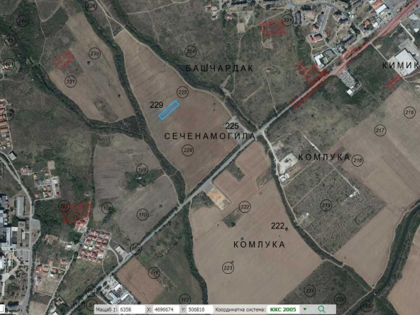 Парцел в Стара Загора, Железник - център - 2308 кв.м за 15 €/кв.м - Снимка #1